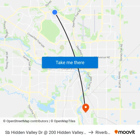 Sb Hidden Valley Dr @ 200 Hidden Valley Pl NW to Riverbend map