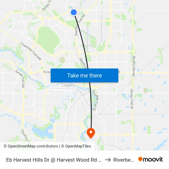 Eb Harvest Hills Dr @ Harvest Wood Rd NE to Riverbend map