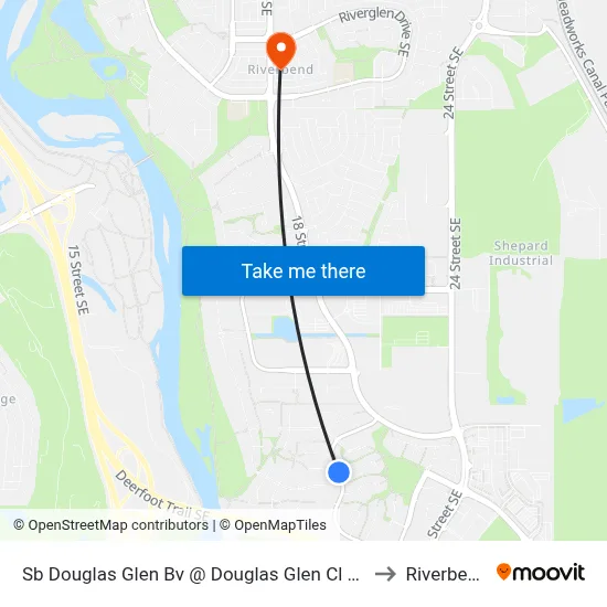 Sb Douglas Glen Bv @ Douglas Glen Cl SE to Riverbend map