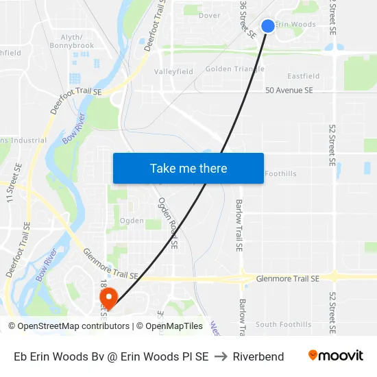 Eb Erin Woods Bv @ Erin Woods Pl SE to Riverbend map