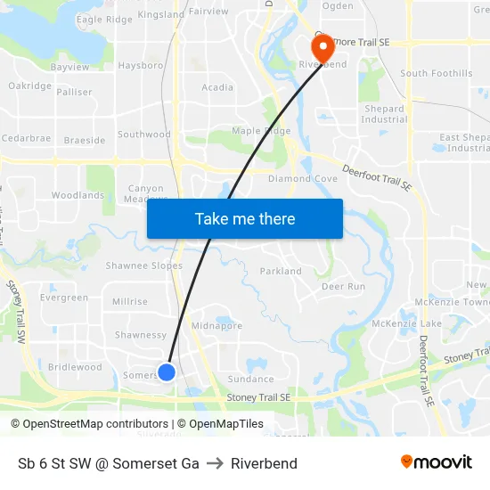 Sb 6 St SW @ Somerset Ga to Riverbend map