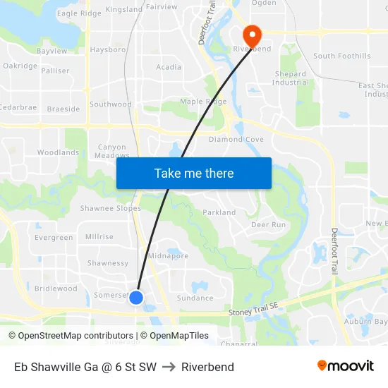Eb Shawville Ga @ 6 St SW to Riverbend map