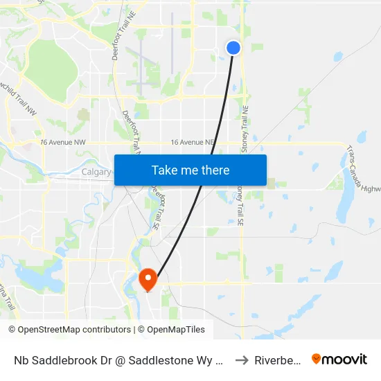 Nb Saddlebrook Dr @ Saddlestone Wy NE to Riverbend map