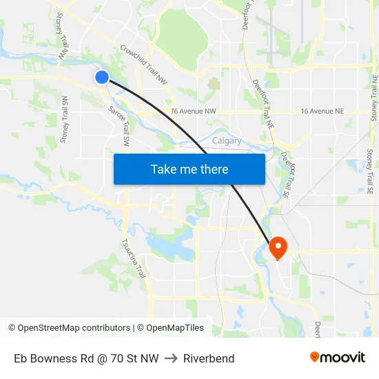 Eb Bowness Rd @ 70 St NW to Riverbend map