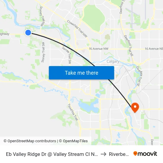 Eb Valley Ridge Dr @ Valley Stream Cl NW to Riverbend map
