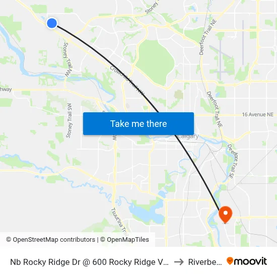 Nb Rocky Ridge Dr @ 600 Rocky Ridge Vw NW to Riverbend map