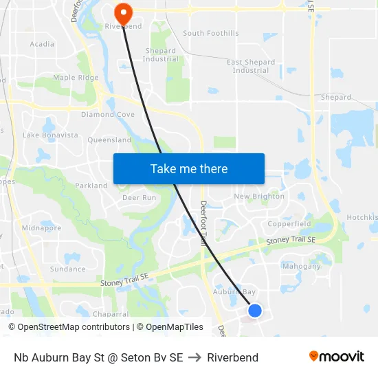 Nb Auburn Bay St @ Seton Bv SE to Riverbend map