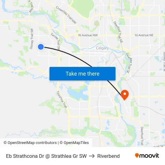 Eb Strathcona Dr @ Strathlea Gr SW to Riverbend map