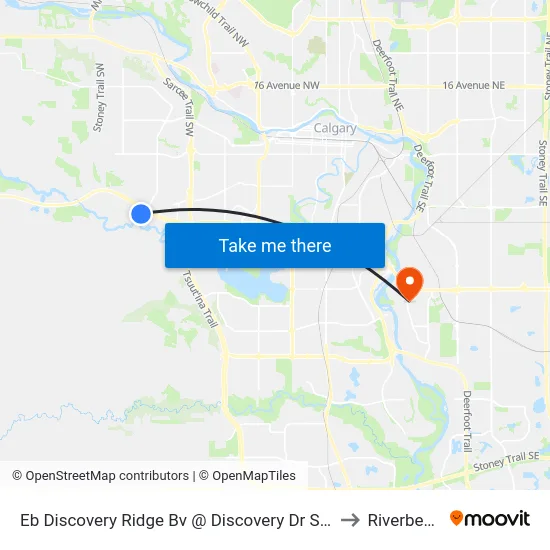 Eb Discovery Ridge Bv @ Discovery Dr SW to Riverbend map
