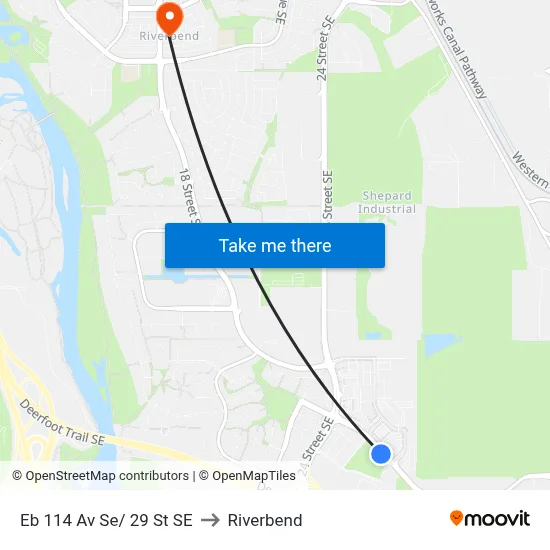 Eb 114 Av Se/ 29 St SE to Riverbend map