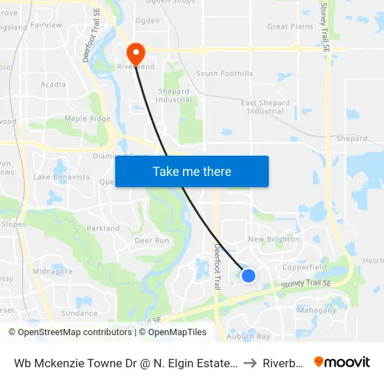 Wb Mckenzie Towne Dr @ N. Elgin Estates Pa SE to Riverbend map