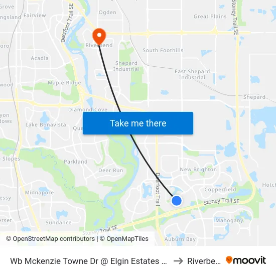 Wb Mckenzie Towne Dr @ Elgin Estates Pa SE to Riverbend map