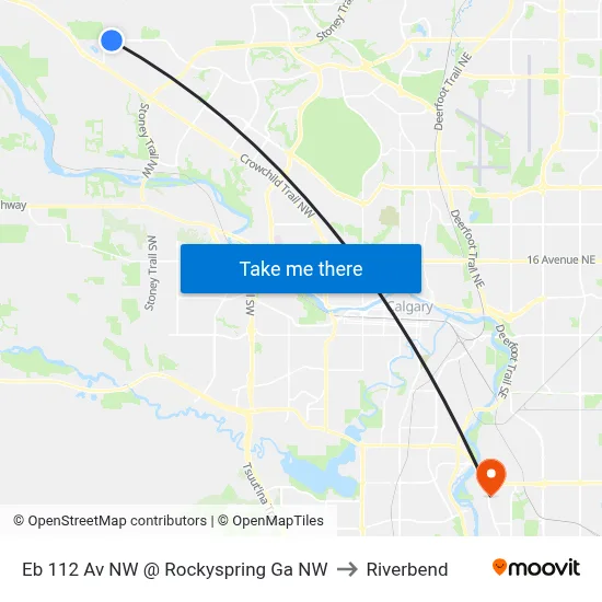 Eb 112 Av NW @ Rockyspring Ga NW to Riverbend map