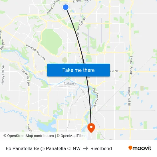 Eb Panatella Bv @ Panatella Cl NW to Riverbend map