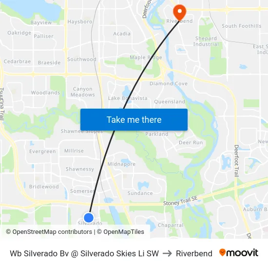 Wb Silverado Bv @ Silverado Skies Li SW to Riverbend map