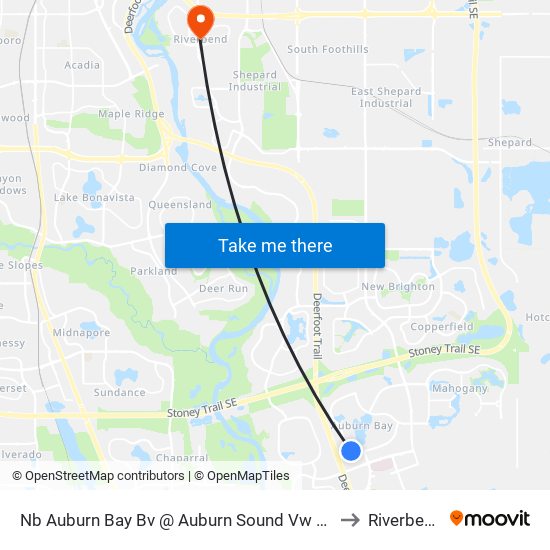 Nb Auburn Bay Bv @ Auburn Sound Vw SE to Riverbend map