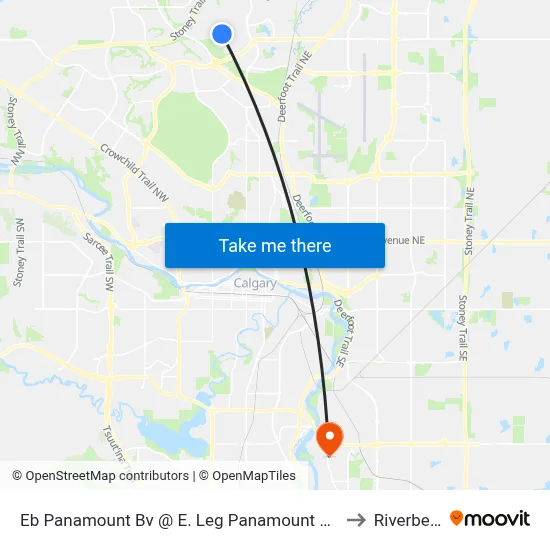 Eb Panamount Bv @ E. Leg Panamount Rd NW to Riverbend map