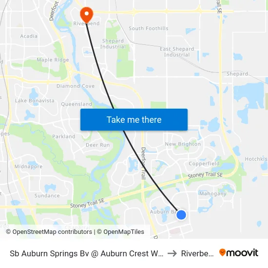 Sb Auburn Springs Bv @ Auburn Crest Wy SE to Riverbend map