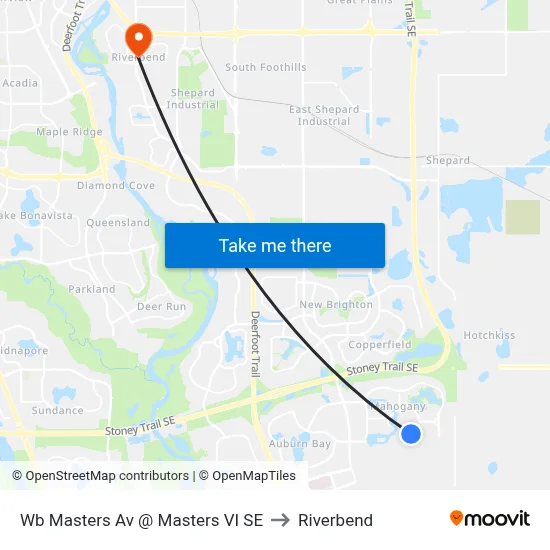 Wb Masters Av @ Masters VI SE to Riverbend map