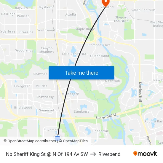 Nb Sheriff King St @ N Of 194 Av SW to Riverbend map
