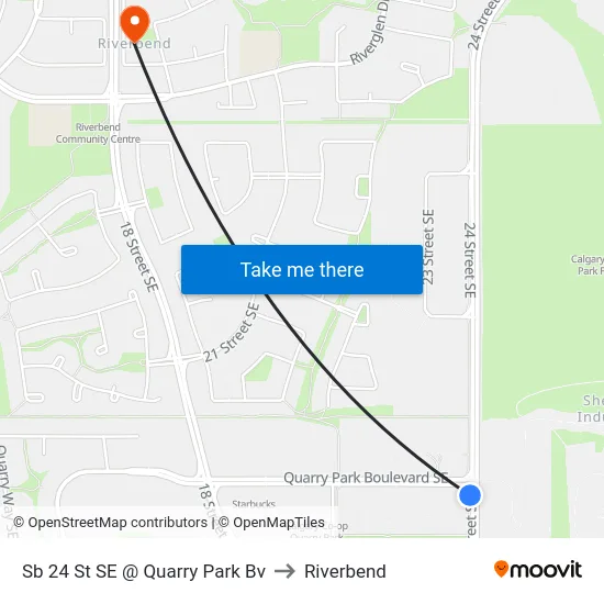 Sb 24 St SE @ Quarry Park Bv to Riverbend map