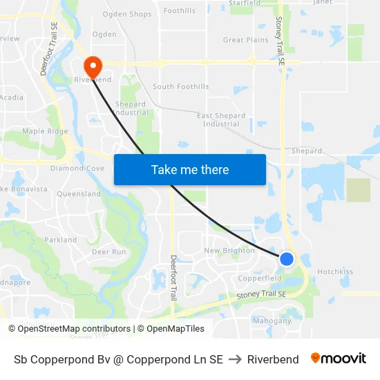 Sb Copperpond Bv @ Copperpond Ln SE to Riverbend map