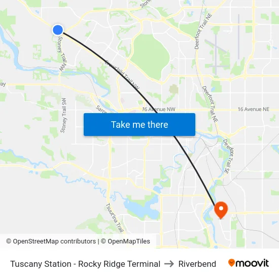 Tuscany Station - Rocky Ridge Terminal to Riverbend map