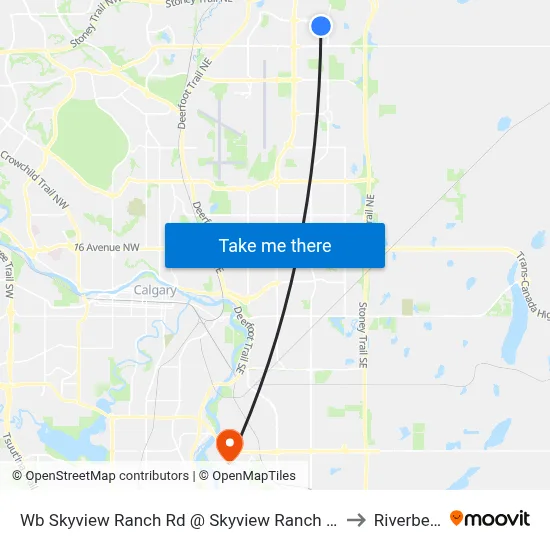 Wb Skyview Ranch Rd @ Skyview Ranch Bv NE to Riverbend map