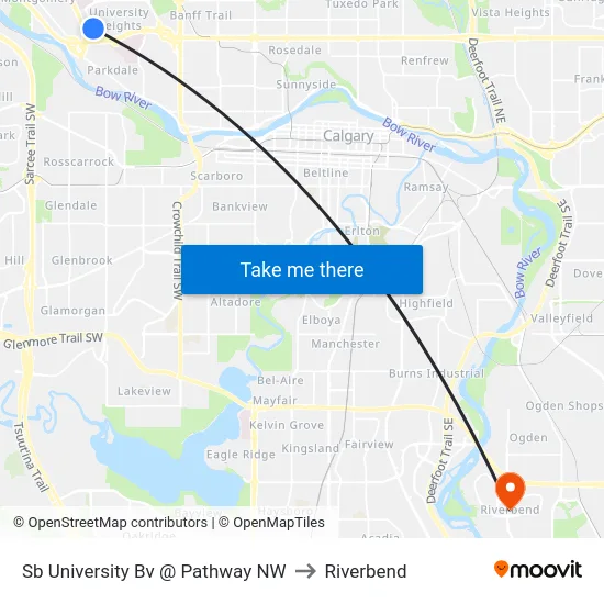 Sb University Bv @ Pathway NW to Riverbend map