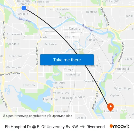 Eb Hospital Dr @ E. Of University Bv NW to Riverbend map