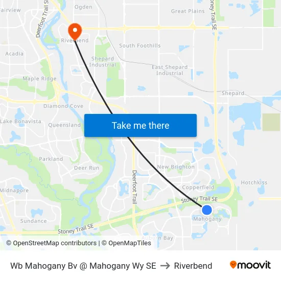 Wb Mahogany Bv @ Mahogany Wy SE to Riverbend map