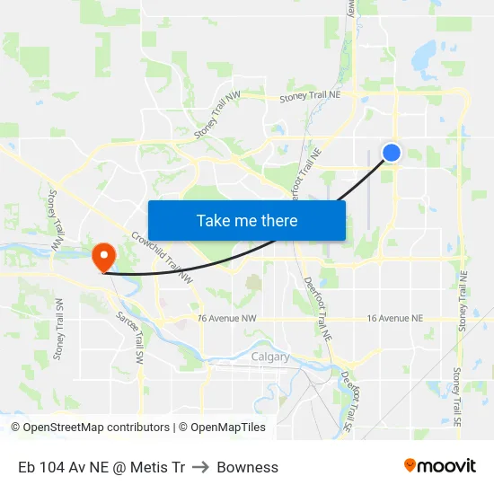 Eb 104 Av NE @ Metis Tr to Bowness map