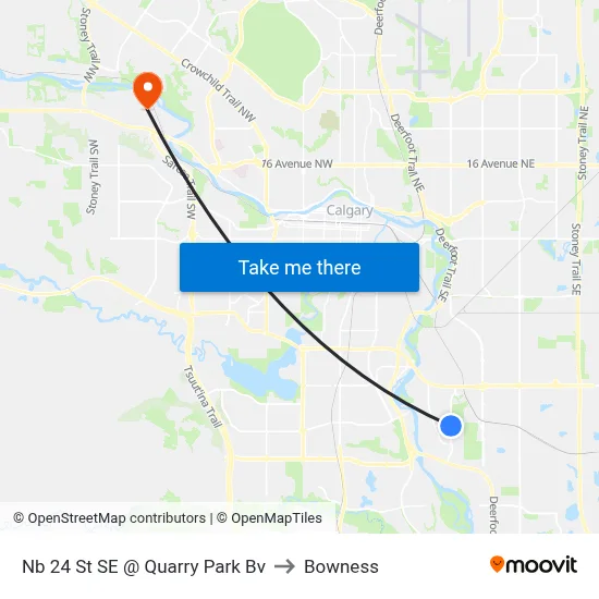 Nb 24 St SE @ Quarry Park Bv to Bowness map