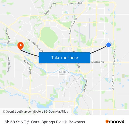 Sb 68 St NE @ Coral Springs Bv to Bowness map