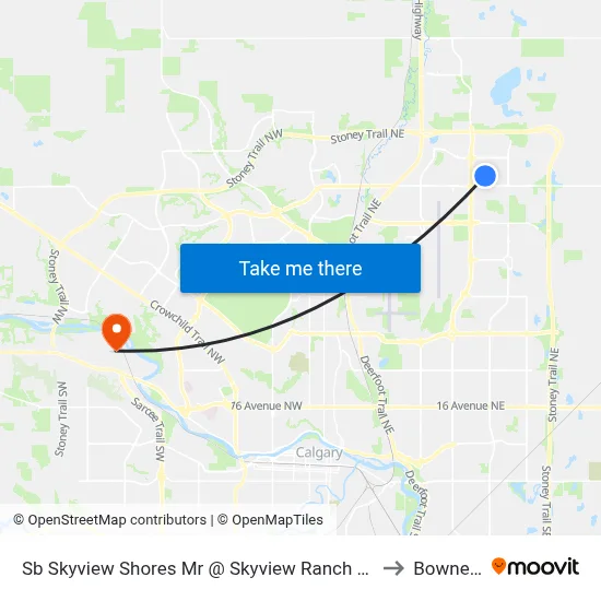 Sb Skyview Shores Mr @ Skyview Ranch Dr NE to Bowness map