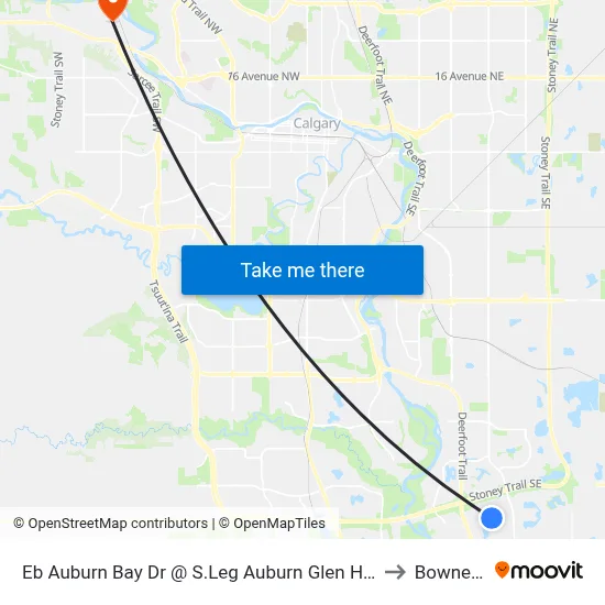 Eb Auburn Bay Dr @ S.Leg Auburn Glen Ht SE to Bowness map