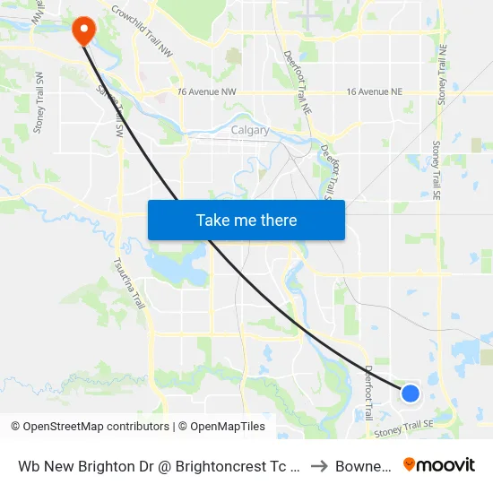 Wb New Brighton Dr @ Brightoncrest Tc SE to Bowness map
