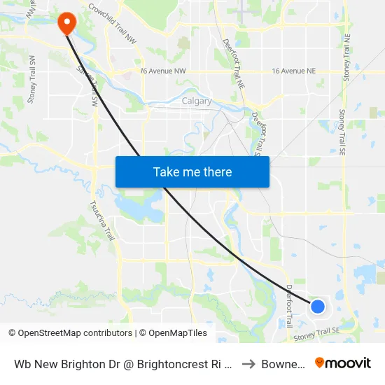 Wb New Brighton Dr @ Brightoncrest Ri SE to Bowness map