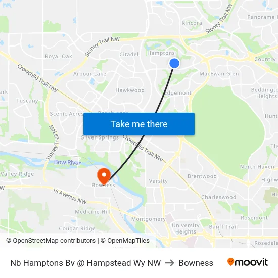 Nb  Hamptons Bv @ Hampstead Wy NW to Bowness map