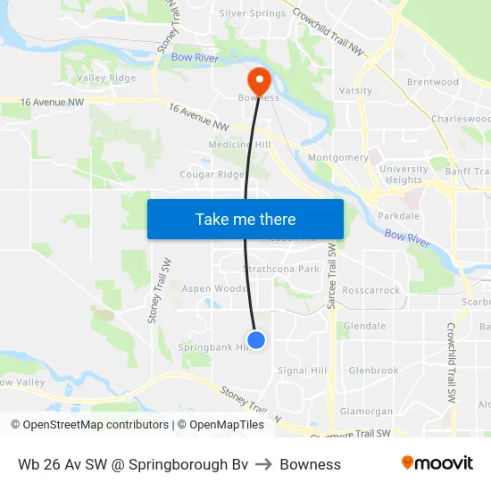 Wb 26 Av SW @ Springborough Bv to Bowness map