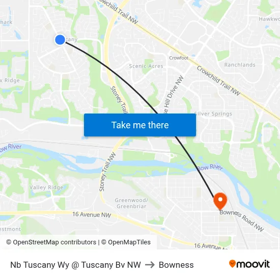 Nb Tuscany Wy @ Tuscany  Bv NW to Bowness map