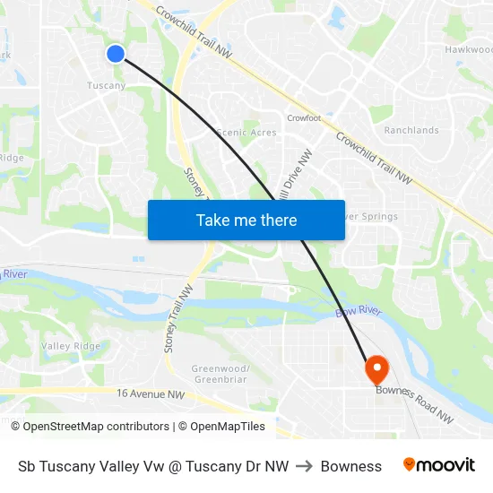 Sb Tuscany Valley Vw @ Tuscany  Dr NW to Bowness map