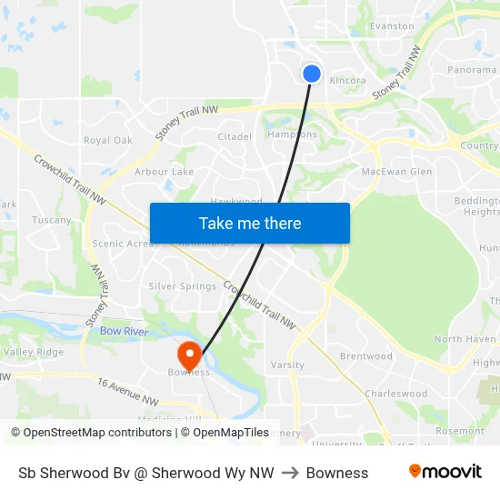 Sb Sherwood Bv @ Sherwood Wy NW to Bowness map