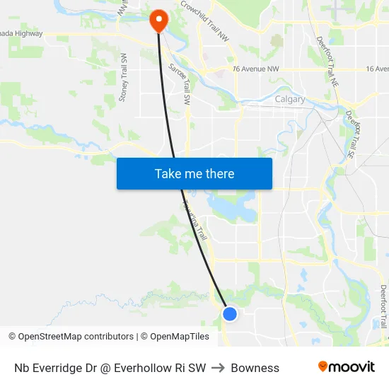 Nb  Everridge Dr @ Everhollow Ri SW to Bowness map