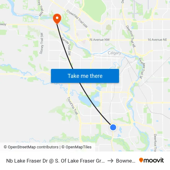 Nb Lake Fraser Dr @ S. Of Lake Fraser Gr SE to Bowness map