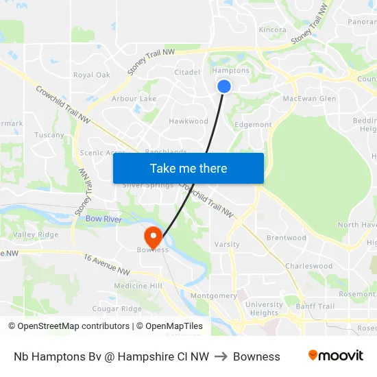 Nb Hamptons Bv @ Hampshire Cl NW to Bowness map