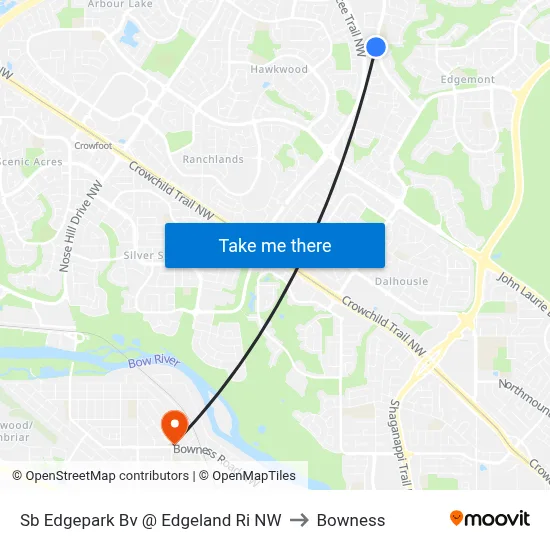 Sb Edgepark Bv @ Edgeland Ri NW to Bowness map