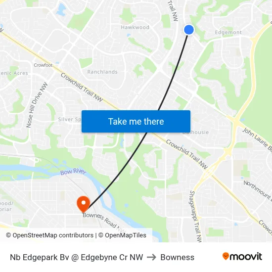 Nb Edgepark Bv @ Edgebyne Cr NW to Bowness map