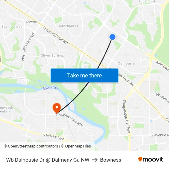 Wb Dalhousie Dr @ Dalmeny Ga NW to Bowness map