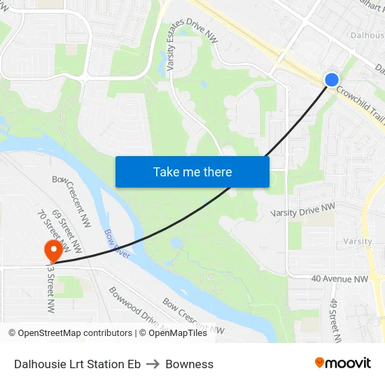 Dalhousie Lrt Station Eb to Bowness map